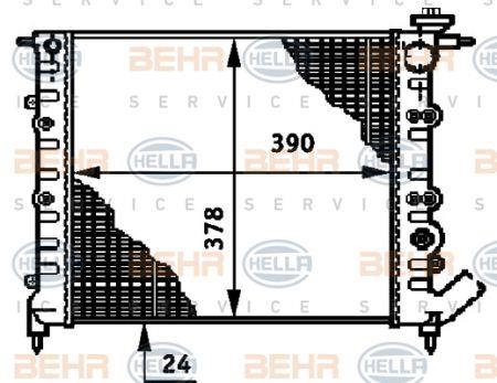 Behr-Hella 8MK 376 720-521 Радіатор охолодження двигуна 8MK376720521: Приваблива ціна - Купити у Польщі на 2407.PL!