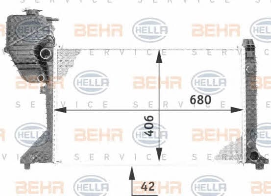 Behr-Hella 8MK 376 722-004 Радіатор охолодження двигуна 8MK376722004: Приваблива ціна - Купити у Польщі на 2407.PL!