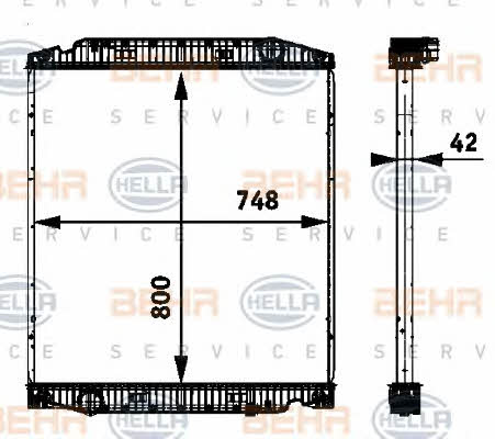 Behr-Hella 8MK 376 722-081 Chłodnica, układ chłodzenia silnika 8MK376722081: Dobra cena w Polsce na 2407.PL - Kup Teraz!