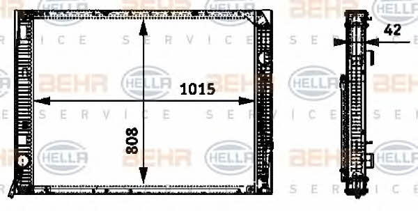 Behr-Hella 8MK 376 722-361 Radiator, engine cooling 8MK376722361: Buy near me at 2407.PL in Poland at an Affordable price!