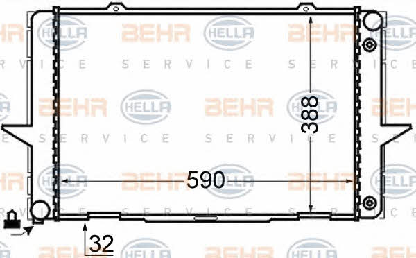 Behr-Hella 8MK 376 726-711 Radiator, engine cooling 8MK376726711: Buy near me in Poland at 2407.PL - Good price!