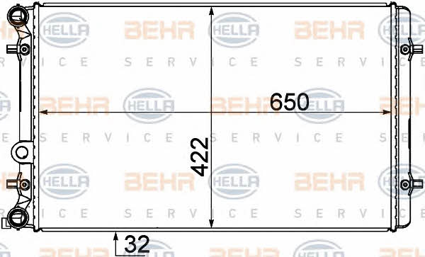 Behr-Hella 8MK 376 727-791 Radiator, engine cooling 8MK376727791: Buy near me at 2407.PL in Poland at an Affordable price!