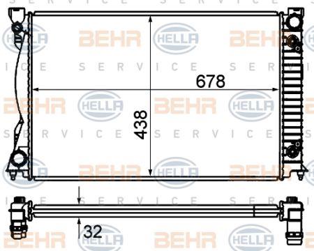Behr-Hella 8MK 376 735-151 Радиатор охлаждения двигателя 8MK376735151: Отличная цена - Купить в Польше на 2407.PL!