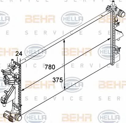 Behr-Hella 8MK 376 745-031 Kühler motorkühlung 8MK376745031: Kaufen Sie zu einem guten Preis in Polen bei 2407.PL!