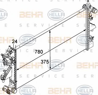 Behr-Hella 8MK 376 745-034 Радиатор охлаждения двигателя 8MK376745034: Отличная цена - Купить в Польше на 2407.PL!