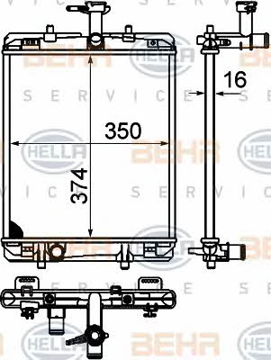 Behr-Hella 8MK 376 749-651 Chłodnica, układ chłodzenia silnika 8MK376749651: Dobra cena w Polsce na 2407.PL - Kup Teraz!