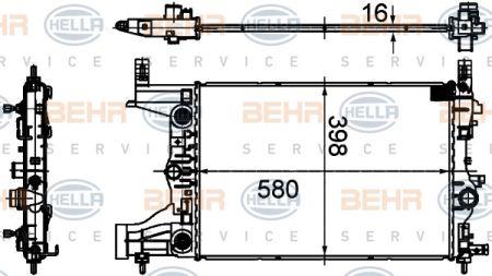 Behr-Hella 8MK 376 749-851 Radiator, engine cooling 8MK376749851: Buy near me in Poland at 2407.PL - Good price!