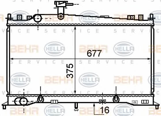 Радиатор охлаждения двигателя Behr-Hella 8MK 376 750-271