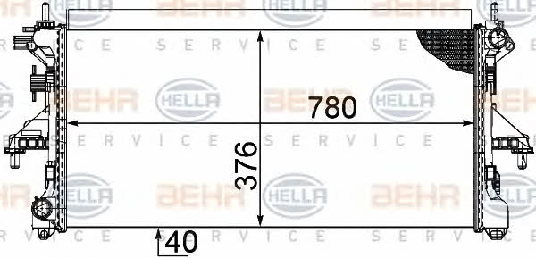 Behr-Hella 8MK 376 753-621 Радиатор охлаждения двигателя 8MK376753621: Отличная цена - Купить в Польше на 2407.PL!