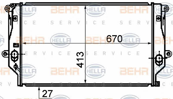 Behr-Hella 8MK 376 753-761 Chłodnica, układ chłodzenia silnika 8MK376753761: Atrakcyjna cena w Polsce na 2407.PL - Zamów teraz!