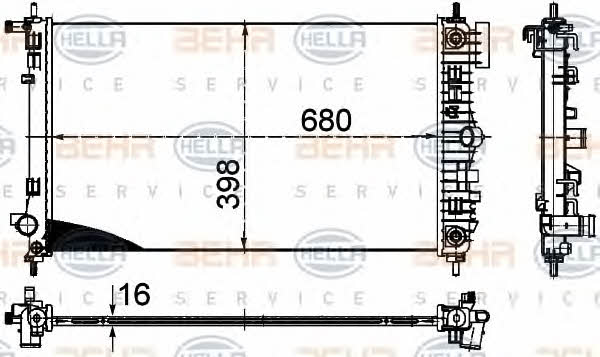 Behr-Hella 8MK 376 754-311 Радиатор охлаждения двигателя 8MK376754311: Отличная цена - Купить в Польше на 2407.PL!