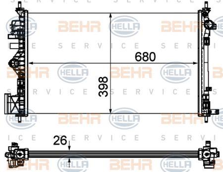 Behr-Hella 8MK 376 754-331 Радиатор охлаждения двигателя 8MK376754331: Отличная цена - Купить в Польше на 2407.PL!