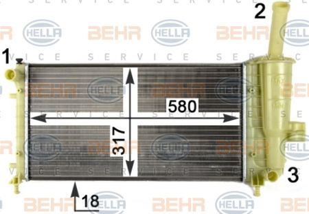 Behr-Hella 8MK 376 754-424 Радиатор охлаждения двигателя 8MK376754424: Отличная цена - Купить в Польше на 2407.PL!