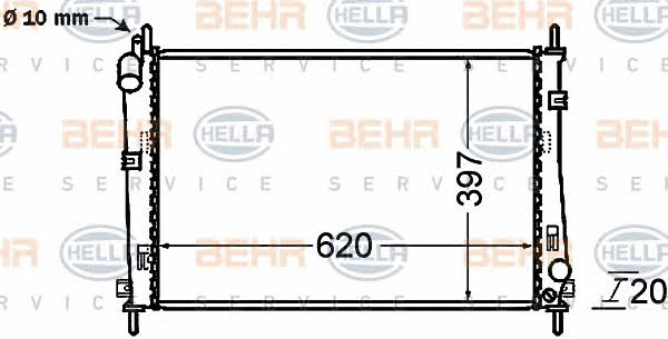 Kühler motorkühlung Behr-Hella 8MK 376 754-781
