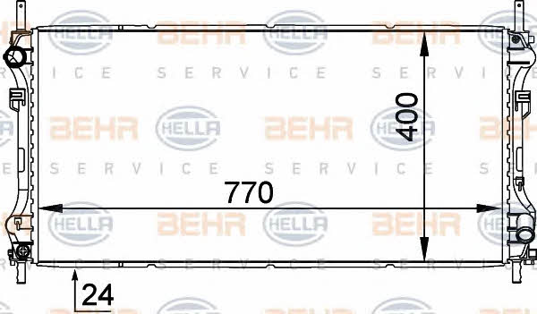 Behr-Hella 8MK 376 755-321 Радиатор охлаждения двигателя 8MK376755321: Отличная цена - Купить в Польше на 2407.PL!