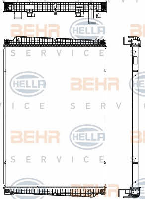 Behr-Hella 8MK 376 755-401 Radiator, engine cooling 8MK376755401: Buy near me at 2407.PL in Poland at an Affordable price!