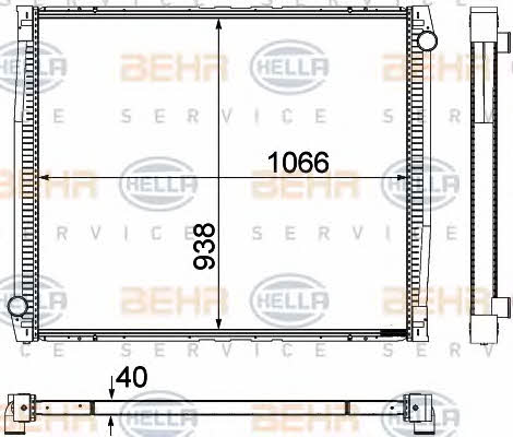 Behr-Hella 8MK 376 755-431 Chłodnica, układ chłodzenia silnika 8MK376755431: Dobra cena w Polsce na 2407.PL - Kup Teraz!