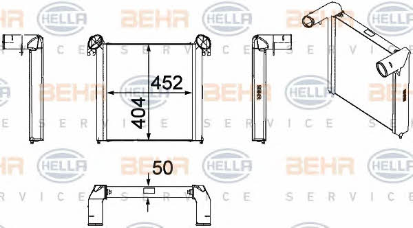 Behr-Hella 8ML 376 756-061 Intercooler, charger 8ML376756061: Buy near me in Poland at 2407.PL - Good price!