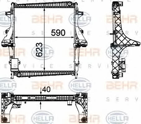 Behr-Hella 8MK 376 756-111 Radiator, engine cooling 8MK376756111: Buy near me at 2407.PL in Poland at an Affordable price!