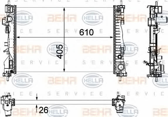 Behr-Hella 8MK 376 756-241 Радиатор охлаждения двигателя 8MK376756241: Отличная цена - Купить в Польше на 2407.PL!