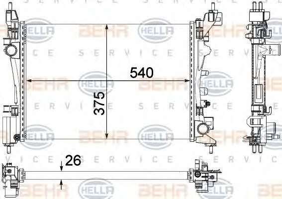 Behr-Hella 8MK 376 756-321 Радиатор охлаждения двигателя 8MK376756321: Отличная цена - Купить в Польше на 2407.PL!