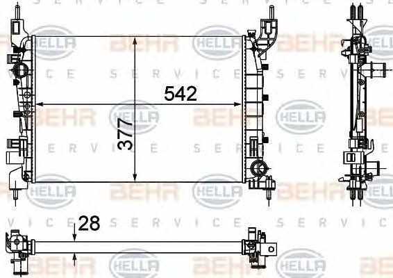 Behr-Hella 8MK 376 756-521 Радиатор охлаждения двигателя 8MK376756521: Купить в Польше - Отличная цена на 2407.PL!