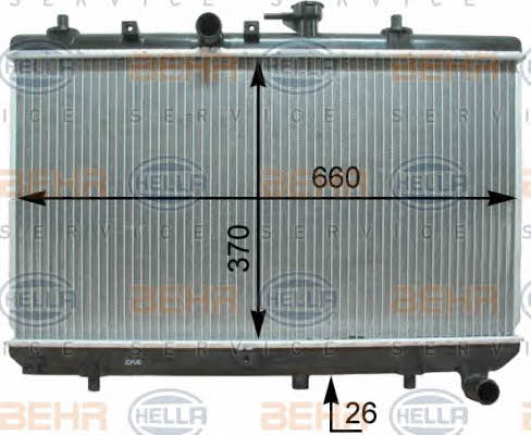 Behr-Hella 8MK 376 762-431 Radiator, engine cooling 8MK376762431: Buy near me at 2407.PL in Poland at an Affordable price!