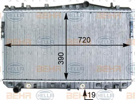 Kühler motorkühlung Behr-Hella 8MK 376 762-681