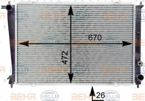 Behr-Hella 8MK 376 763-111 Радиатор охлаждения двигателя 8MK376763111: Отличная цена - Купить в Польше на 2407.PL!