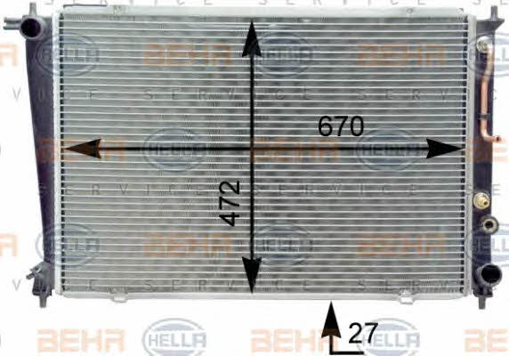 Behr-Hella 8MK 376 763-121 Радиатор охлаждения двигателя 8MK376763121: Отличная цена - Купить в Польше на 2407.PL!