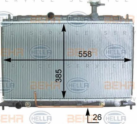 Behr-Hella 8MK 376 763-491 Radiator, engine cooling 8MK376763491: Buy near me in Poland at 2407.PL - Good price!