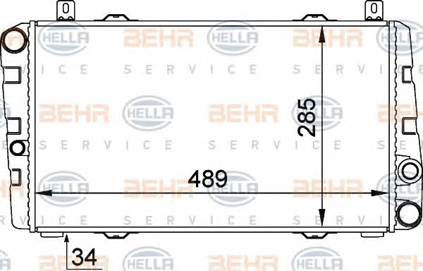 Behr-Hella 8MK 376 764-071 Chłodnica, układ chłodzenia silnika 8MK376764071: Dobra cena w Polsce na 2407.PL - Kup Teraz!