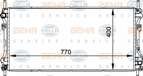 Behr-Hella 8MK 376 764-091 Радиатор охлаждения двигателя 8MK376764091: Отличная цена - Купить в Польше на 2407.PL!