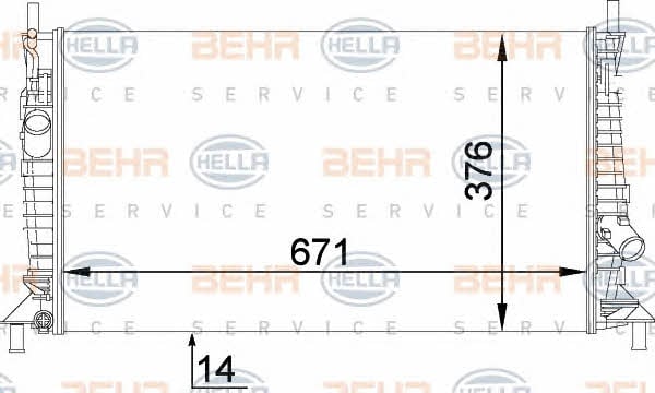 Behr-Hella 8MK 376 764-281 Радиатор охлаждения двигателя 8MK376764281: Отличная цена - Купить в Польше на 2407.PL!