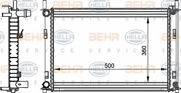 Behr-Hella 8MK 376 764-301 Radiator, engine cooling 8MK376764301: Buy near me in Poland at 2407.PL - Good price!