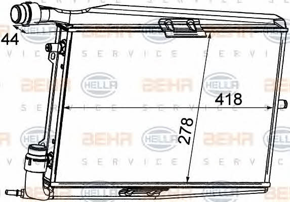 Behr-Hella 8MK 376 765-151 Chłodnica, układ chłodzenia silnika 8MK376765151: Dobra cena w Polsce na 2407.PL - Kup Teraz!