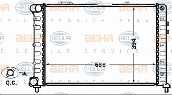 Behr-Hella 8MK 376 766-061 Radiator, engine cooling 8MK376766061: Buy near me at 2407.PL in Poland at an Affordable price!