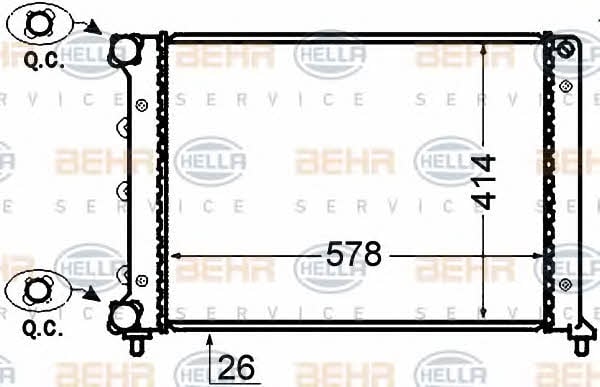 Behr-Hella 8MK 376 766-081 Chłodnica, układ chłodzenia silnika 8MK376766081: Dobra cena w Polsce na 2407.PL - Kup Teraz!