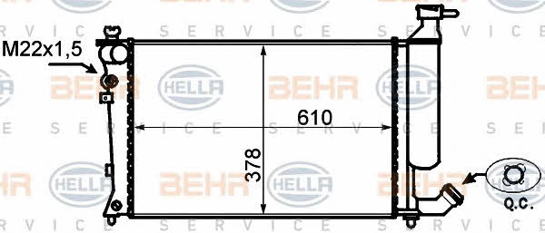 Behr-Hella 8MK 376 767-021 Chłodnica, układ chłodzenia silnika 8MK376767021: Dobra cena w Polsce na 2407.PL - Kup Teraz!