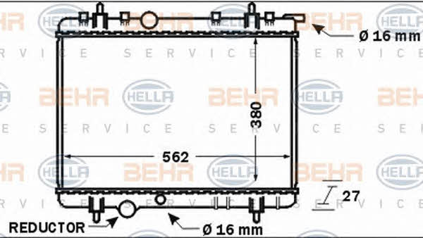 Behr-Hella 8MK 376 767-081 Radiator, engine cooling 8MK376767081: Buy near me in Poland at 2407.PL - Good price!