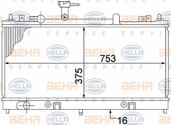 Behr-Hella 8MK 376 769-681 Радіатор охолодження двигуна 8MK376769681: Приваблива ціна - Купити у Польщі на 2407.PL!