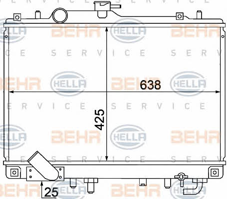 Behr-Hella 8MK 376 770-391 Radiator, engine cooling 8MK376770391: Buy near me at 2407.PL in Poland at an Affordable price!