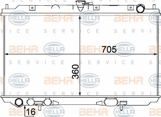 Behr-Hella 8MK 376 770-701 Chłodnica, układ chłodzenia silnika 8MK376770701: Dobra cena w Polsce na 2407.PL - Kup Teraz!