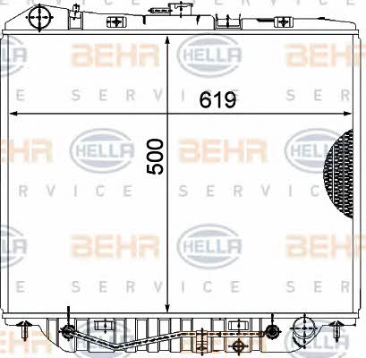 Behr-Hella 8MK 376 771-101 Радиатор охлаждения двигателя 8MK376771101: Отличная цена - Купить в Польше на 2407.PL!
