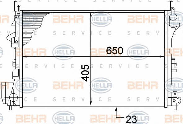 Behr-Hella 8MK 376 771-201 Radiator, engine cooling 8MK376771201: Buy near me at 2407.PL in Poland at an Affordable price!