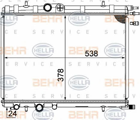 Behr-Hella 8MK 376 771-511 Radiator, engine cooling 8MK376771511: Buy near me at 2407.PL in Poland at an Affordable price!