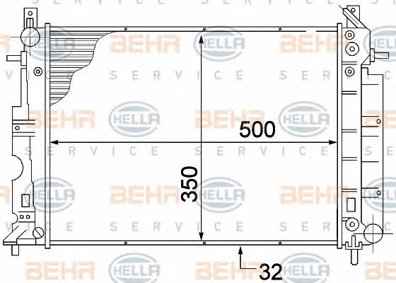 Behr-Hella 8MK 376 772-381 Chłodnica, układ chłodzenia silnika 8MK376772381: Dobra cena w Polsce na 2407.PL - Kup Teraz!