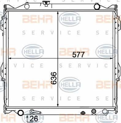 Behr-Hella 8MK 376 773-651 Radiator, engine cooling 8MK376773651: Buy near me at 2407.PL in Poland at an Affordable price!