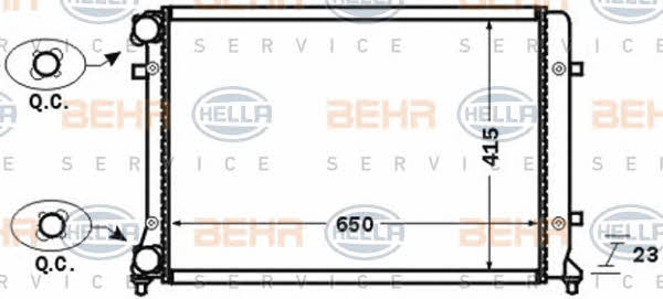 Behr-Hella 8MK 376 774-011 Радіатор охолодження двигуна 8MK376774011: Приваблива ціна - Купити у Польщі на 2407.PL!