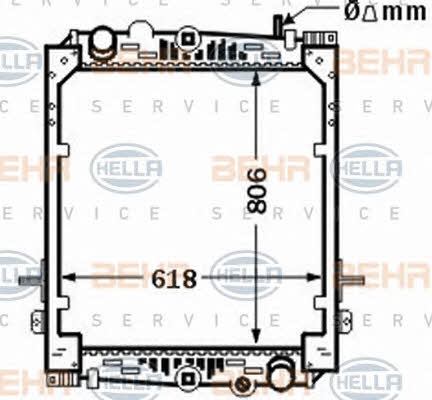 Behr-Hella 8MK 376 774-341 Radiator, engine cooling 8MK376774341: Buy near me in Poland at 2407.PL - Good price!